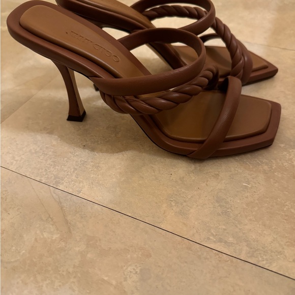 RELISTED - New in box! JIMMY CHOO Diosa 90 twisted leather mules. Orig $850 - Picture 5 of 8